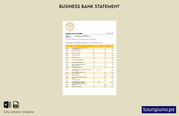 Listo para imprimir Estado de cuenta empresarial del Banco Central de Bolivia Pl